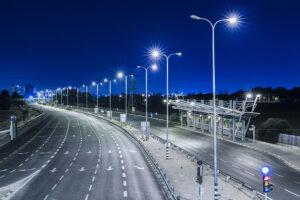 City Roadway Lighting at night